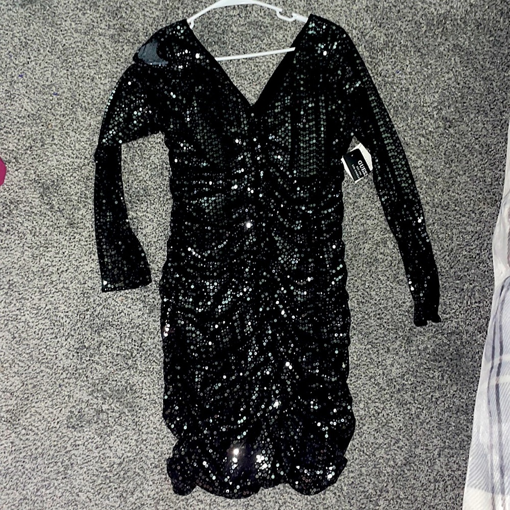 Guess black sequins dress